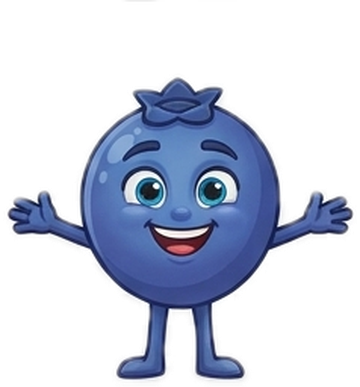 LangGame maskotu Blueberry